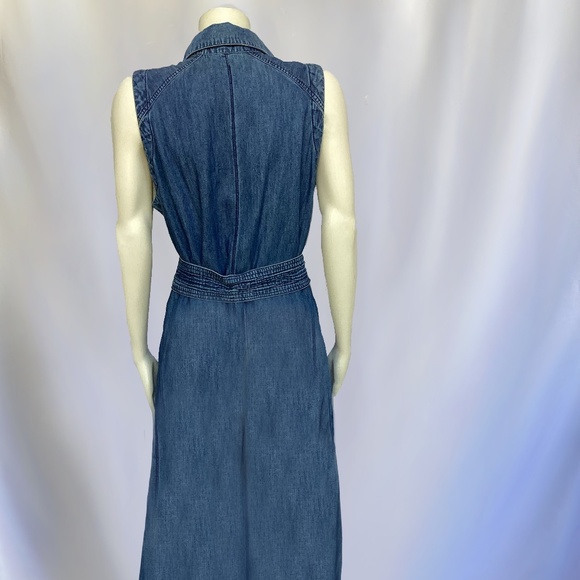 Free People Blue Sleeveless Cecilia Denim Maxi Dress - Picture 3 of 6